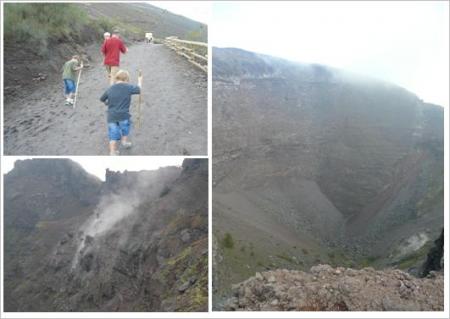 Grimpette sur le mont V�suve....